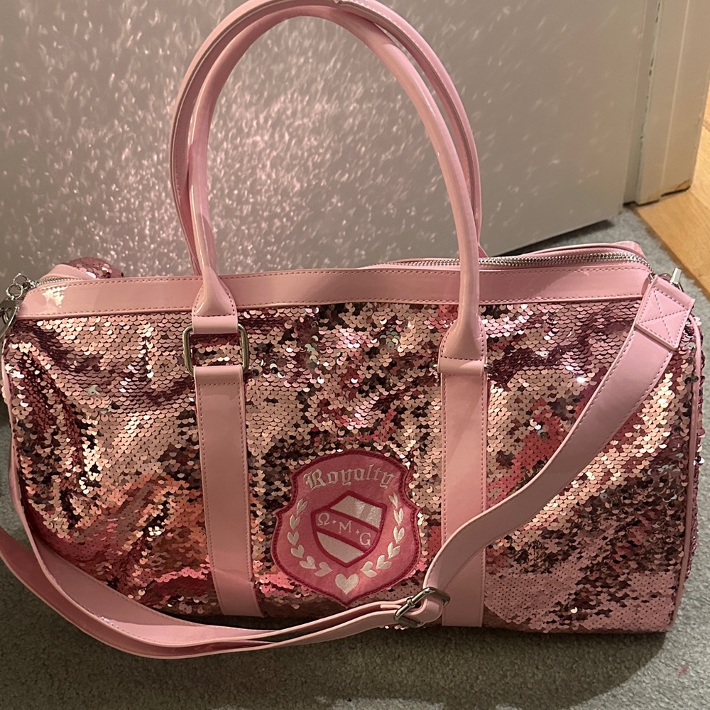 Pink Sequin Duffel Bag nwot